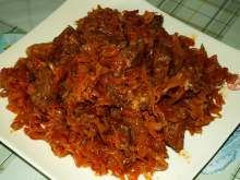 Тушеная капуста с мясом в мультиварке