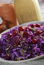 Салат из краснокочанной капусты с растительным маслом