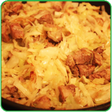  Тушеная капуста с мясом