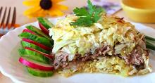 Запеканка из капусты с фаршем